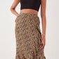 Midi Length Skirt with Ruffle Detail