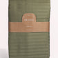 Sateen Stripe - Core Bedding Set (Flat) - Oil Green