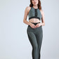 Seamless Legging Bustier Set - Green