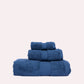 Plush Cotton Spa Towel Set - Navy Blue (3 Towels)