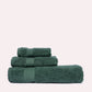 Plush Cotton Spa Towel Set - Green (3 Towels)