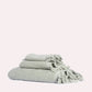 Cotton Tassel Towel Set - Green (3 Towels)