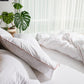 Classic Percale Pillowcase 2pcs- White with Peach Pipe Edge