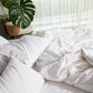 Classic Percale - Duvet Cover Set - White with Anthracite Piped Edge