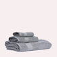 Plush Cotton Spa Towel Set - Grey (3 Towels)