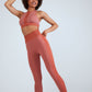 Seamless Legging Bustier Set - Pink