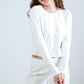 Long Sleeve Crew Neck Pyjama Set - White