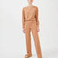 Long Sleeve Loungewear Set - Light Brown - Ocoza