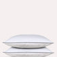 Classic Percale Pillowcase 2pcs- White with Anthracite Pipe Edge
