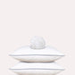 Classic Percale - Fitted Sheet Set- White with Navy Blue Piped Edge