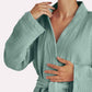 Muslin Cotton Bathrobe - Jade Green