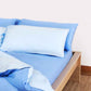 Reversible Percale Bedding Set - Blue & Baby Blue