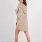 Cocoon Cotton Poncho-Beige