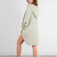 Cocoon Cotton Poncho-Light Green