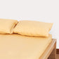 Sateen Stripe Flat Sheet Set - Gold