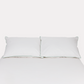Classic Percale - Core Bedding Set - White with Jade Green Piped Edge