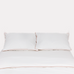 Classic Percale - Core Bedding Set - White with Peach Piped Edge