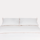 Classic Percale Pillowcase 2pcs- White with Peach Pipe Edge