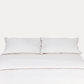 Classic Percale Pillowcase 2pcs- White with Anthracite Pipe Edge