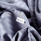 Sateen Stripe Flat Sheet Set - Dark Grey