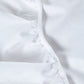 Classic Percale - Fitted Sheet Set- White with Peach Piped Edge