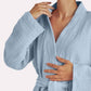 Muslin Cotton Bathrobe - Lavender Blue