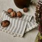Striped Linen Service Napkin - Grey - Ocoza