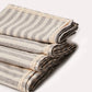 Striped Linen Service Napkin - Grey - Ocoza