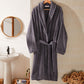 Spa Cotton Bathrobe Set 3 pcs - Dark Grey - Ocoza