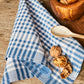 Checked Cotton Tea Towel 6 pcs - Blue - Ocoza