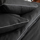 Classic Percale Pillowcase 2pcs- Anthracite with White Pipe Edge