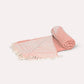 Cotton Monochrome Peshtemal Towel - Apricot