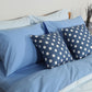 Reversible Percale Bedding Set - Blue & Baby Blue