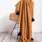 Buhur Cotton Throw  - Camel & Black