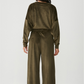 Long Sleeve Velvet Pyjama Set - Khaki