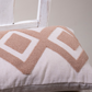 Zigzag Embroidery Cushion Cover - Cream & Ecru