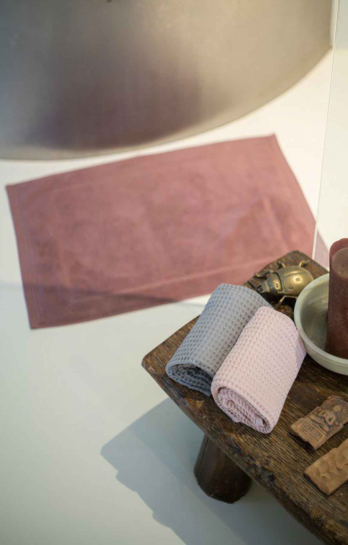 Cotton Bath Mat - Dusty Rose
