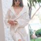 Cotton Fiesta Bathrobe - Cream