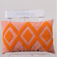 Embroidered Cushion Cover - Apricot & Beige