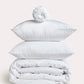 Sateen Stripe - Core Bedding Set - White