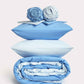 Reversible Percale Bedding Set - Blue & Baby Blue