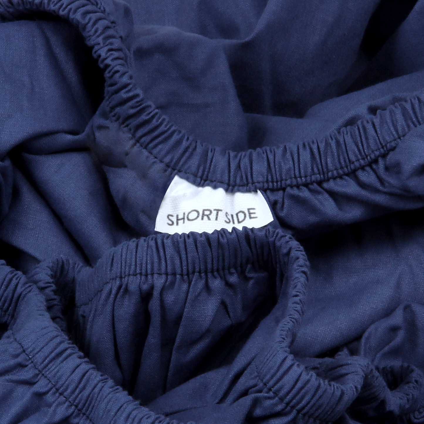 Classic Percale - Core Bedding Set - Navy Blue with White Piped Edge