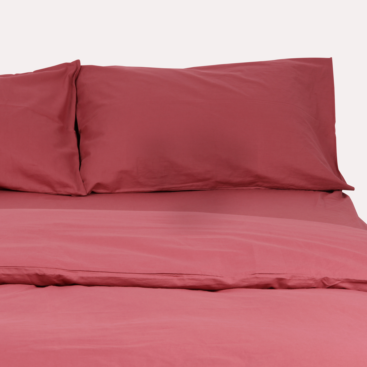 Classic Percale - Duvet Cover Set - Carmine