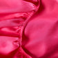 Reversible Sateen Bedding Set - Fuchsia & Red