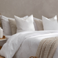 Washed Linen Duvet Cover Set - White