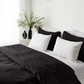 Washed Linen Duvet Cover Set - Coal