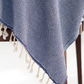 Herringbone Wool Throw - Denim
