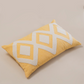 Zigzag Embroidery Cushion Cover - Yellow & Grey